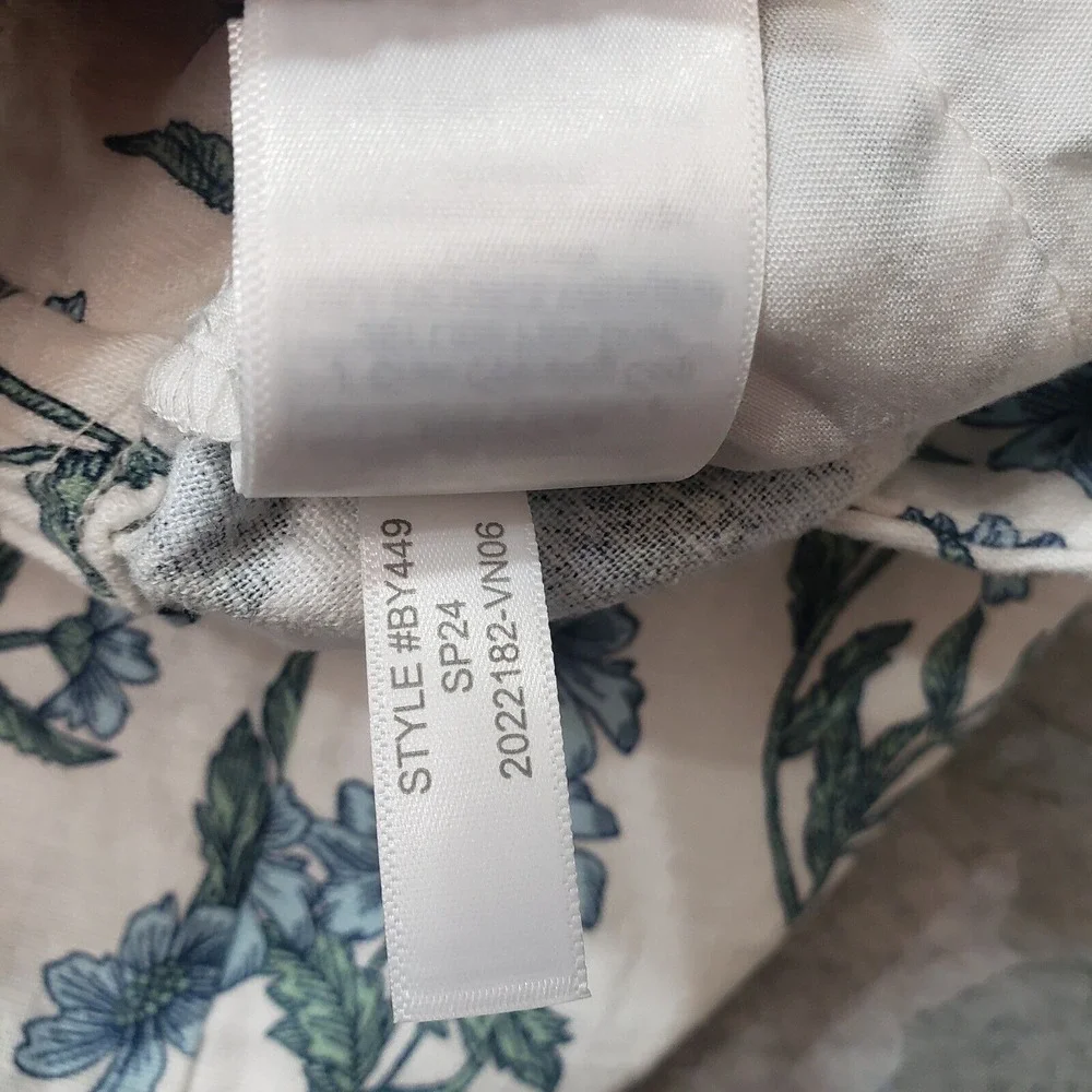 j Crew Re-Imagined Shorts Womens‎ 27 White Linen Blend Floral